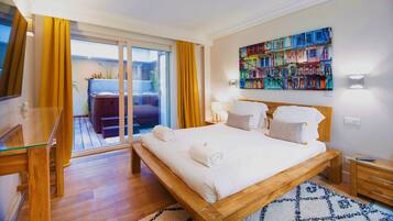 Apartemen Presidensial, 1 kamar tidur, sauna | 1 kamar tidur, seprai premium, brankas, dan didekorasi berbeda-beda