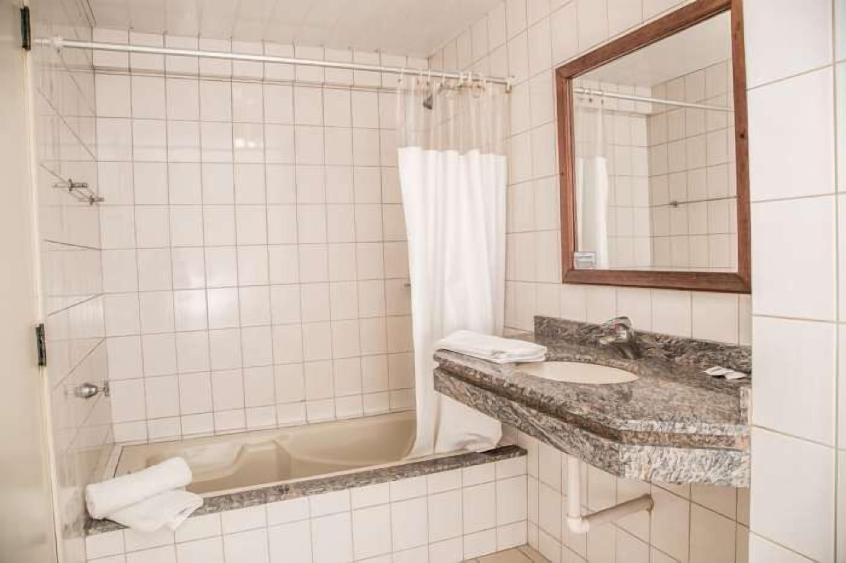 free toiletries, hair dryer, towels