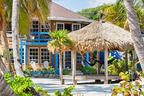 Private beach, white sand, sun-loungers, beach umbrellas