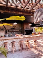 Breakfast, lunch, dinner served; international cuisine 