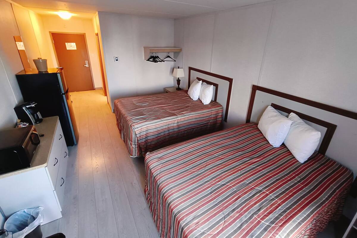 Standard Room, 2 Double Beds | Iron/ironing board (on request), WiFi (free)