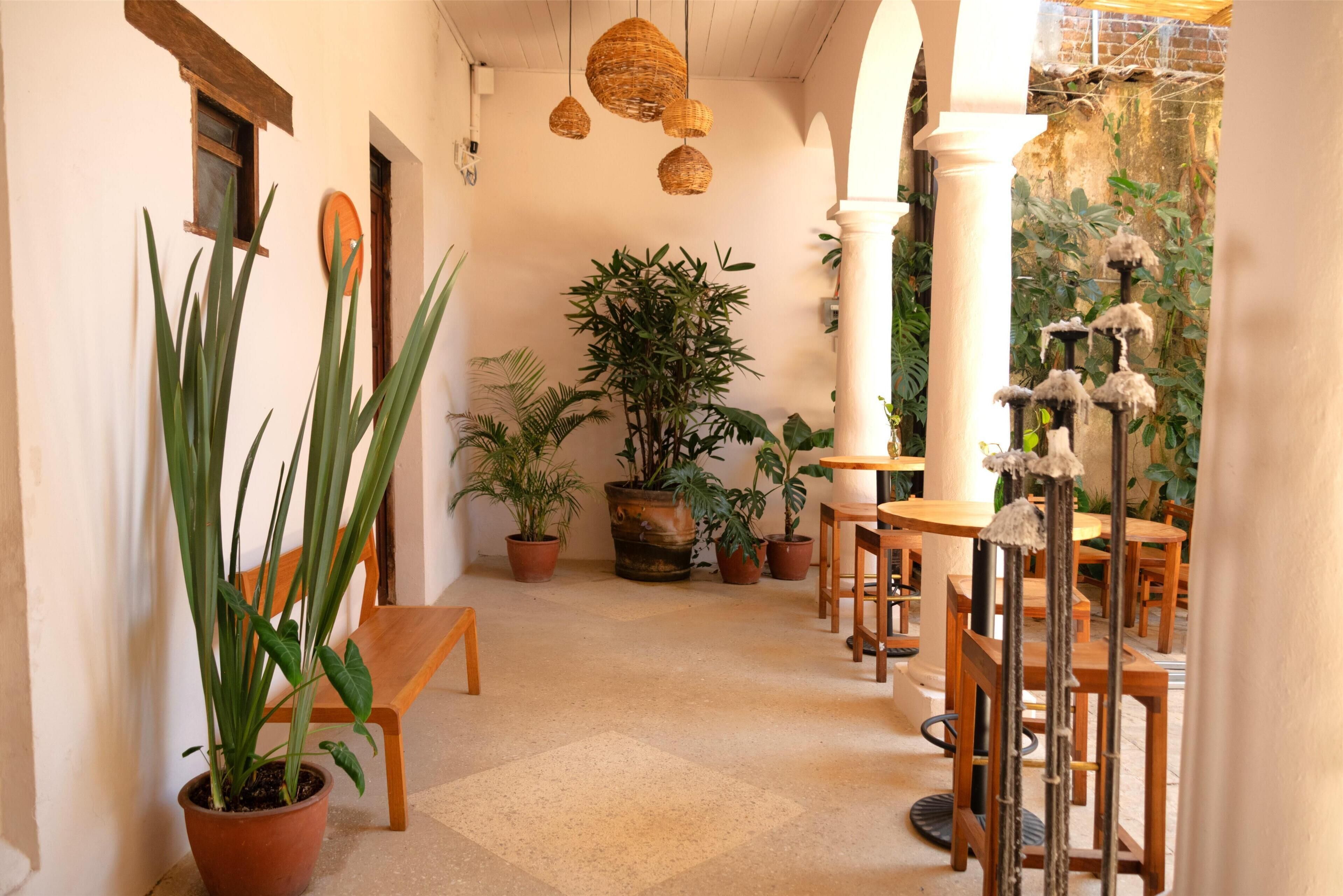 garden views, serves lunch, dinner and brunch