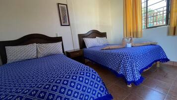 Family Double Room | Down comforters, laptop workspace, iron/ironing board, free WiFi