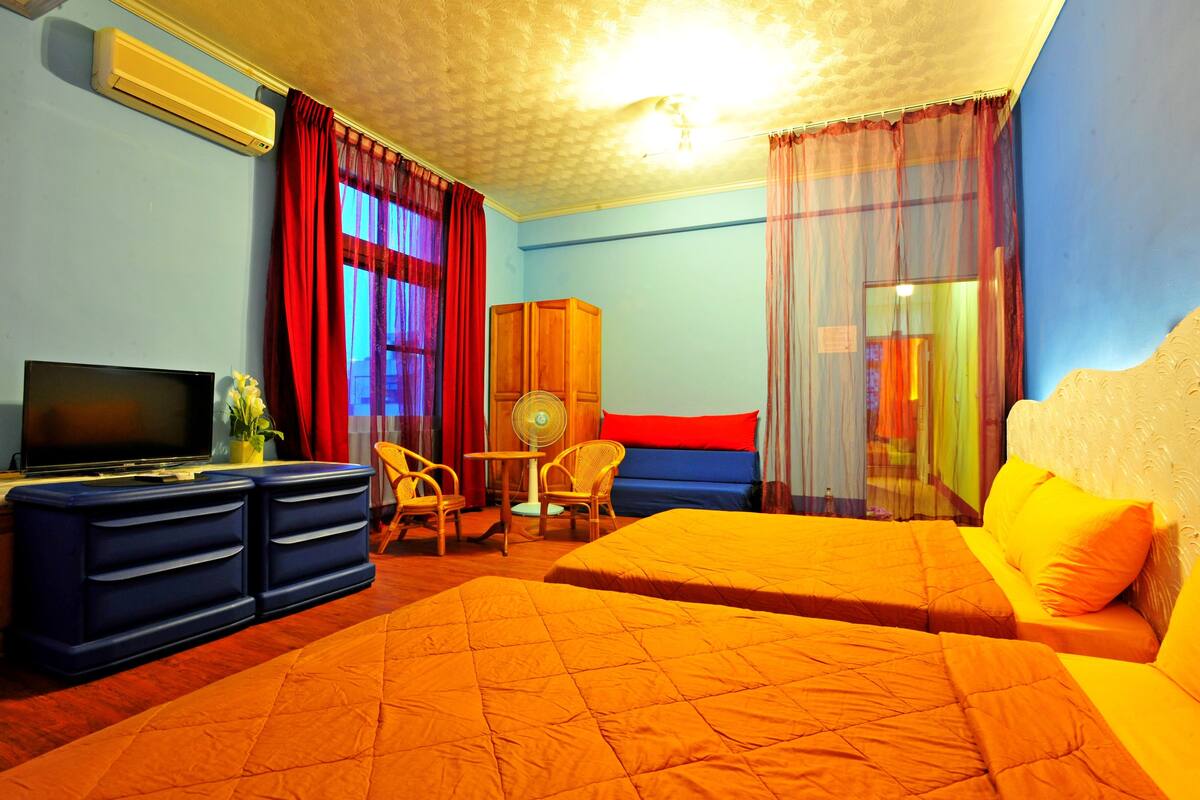 Individually decorated, individually furnished, desk, blackout curtains
