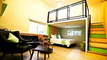 Quadruple Room, Sea View (Loft) | Soundproofing, cribs (surcharge), rollaway beds (surcharge), WiFi (free)