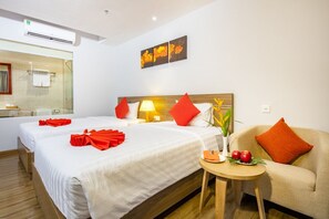 Senior Executive Double or Twin, City View | Minibar, in-room safe, desk, blackout drapes - Maple Leaf Hotel & Apartment (Nha Trang)