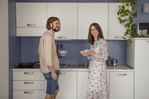 Familien-Penthouse, 2 Schlafzimmer, Terrasse, Meerseite | Eigene Küche