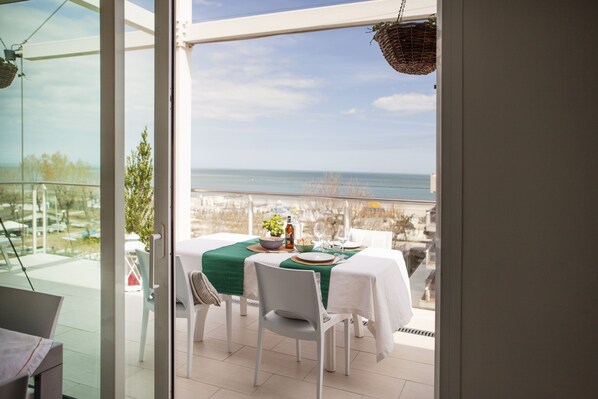 Family Penthouse, 2 Bedrooms, Terrace, Sea Facing | Terrace/patio