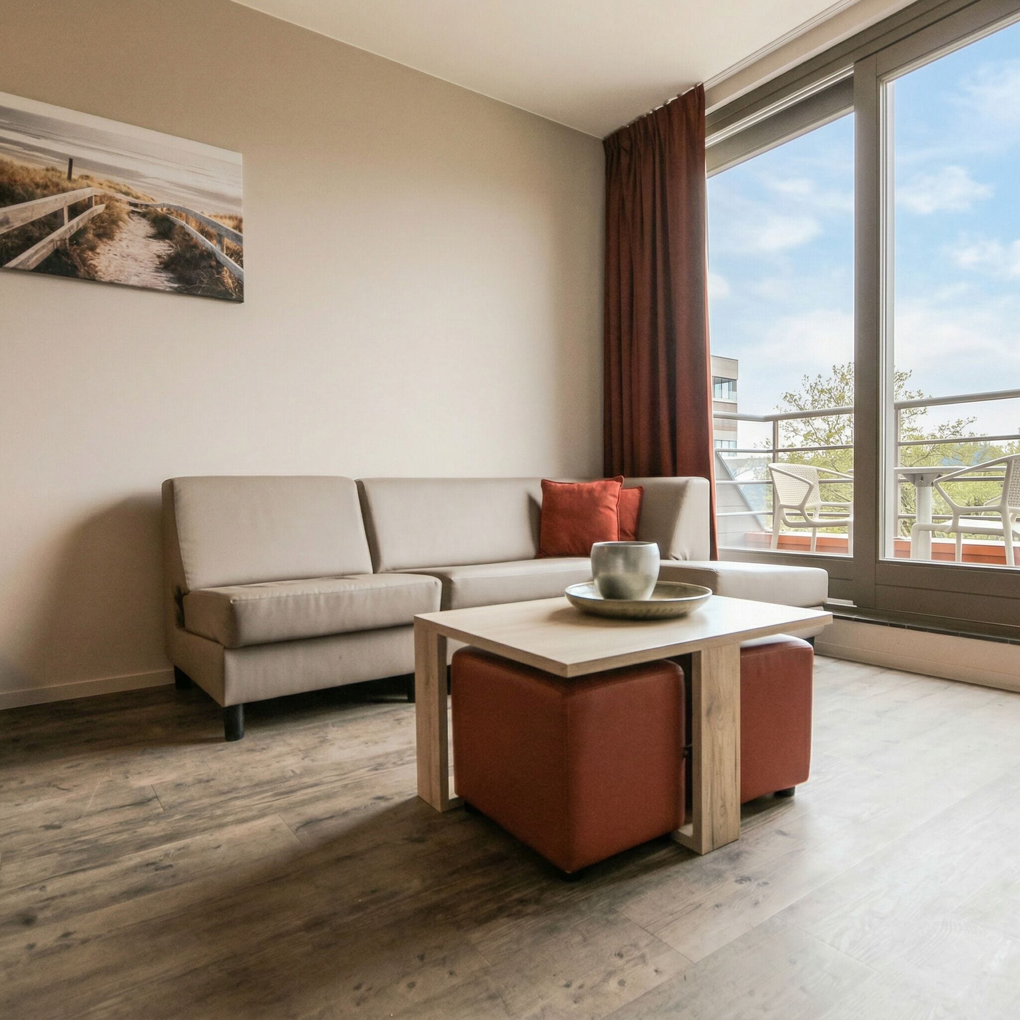 Family Apartment | Living area | 17-inch flat-screen TV with satellite channels, TV