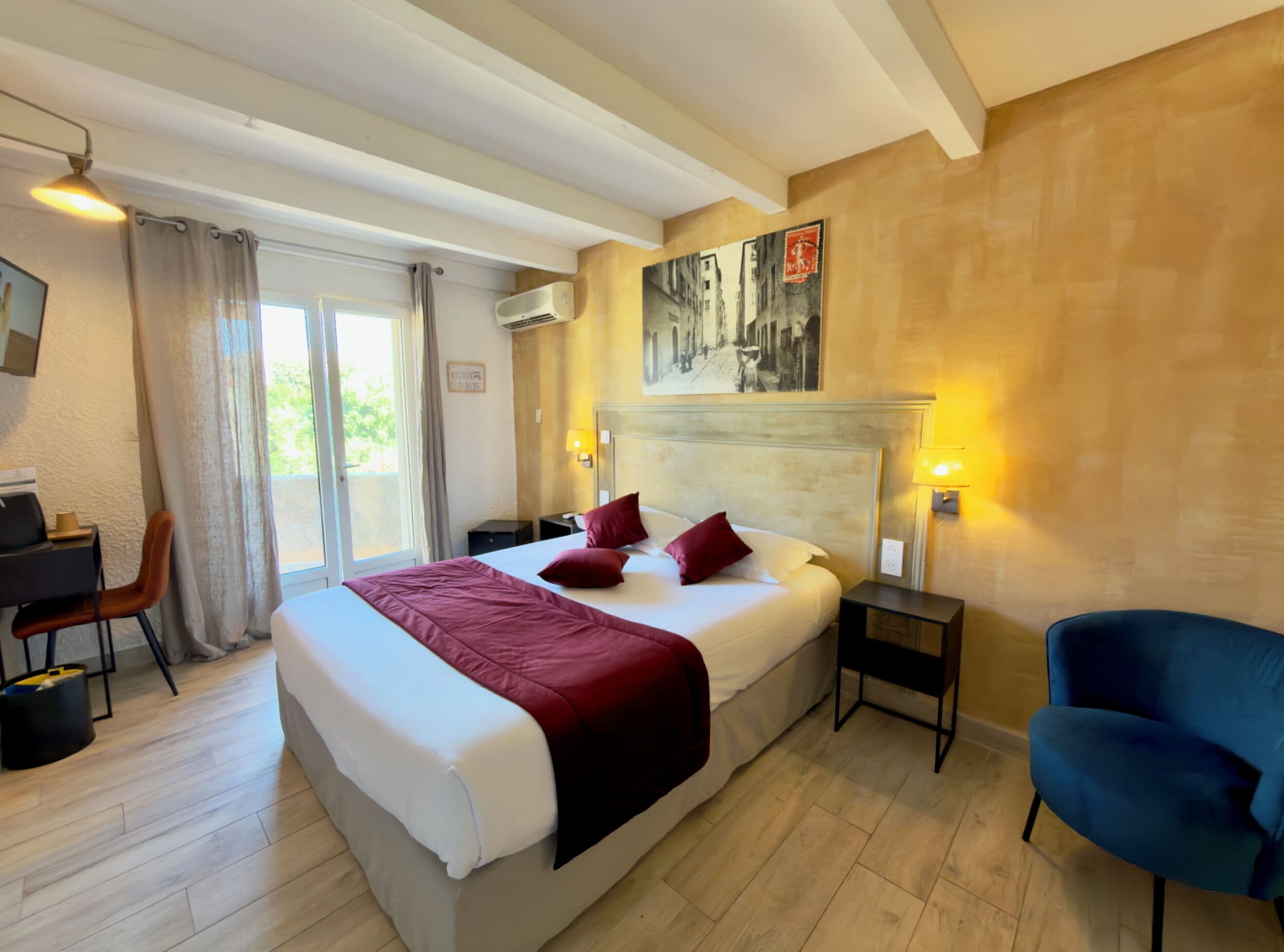 Chambre Double Eco Confort | Brankas, meja kerja, kedap suara, dan seprai linen