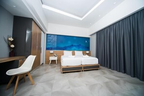 Junior Suite (Double or Twin) | Premium bedding, minibar, in-room safe, blackout curtains - Island Boutique Hotel (Rhodes)
