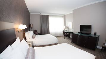 Premium bedding, pillow-top beds, in-room safe, desk