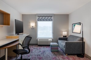 Suite, 1 Bedroom, Non Smoking | Living area | 42-inch flat-screen TV with cable channels, TV, iPod dock - Home2 Suites by Hilton Milwaukee Brookfield (Waukesha)