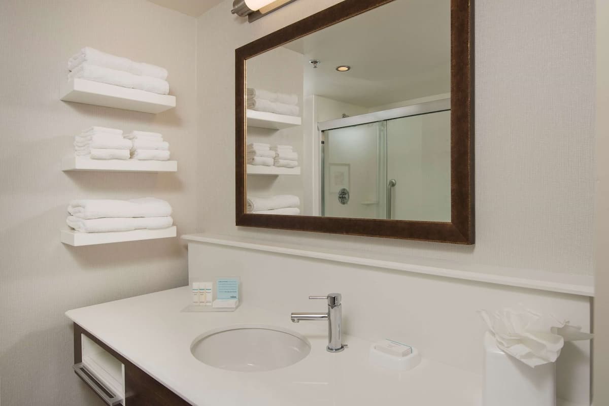 Badezimmer | Dusche, Haartrockner, Handtücher