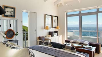 Suite de lujo, 1 cama Queen size, vista al mar | Caja de seguridad en la habitación y wifi gratis