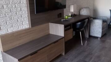 Desk, soundproofing, iron/ironing board, rollaway beds