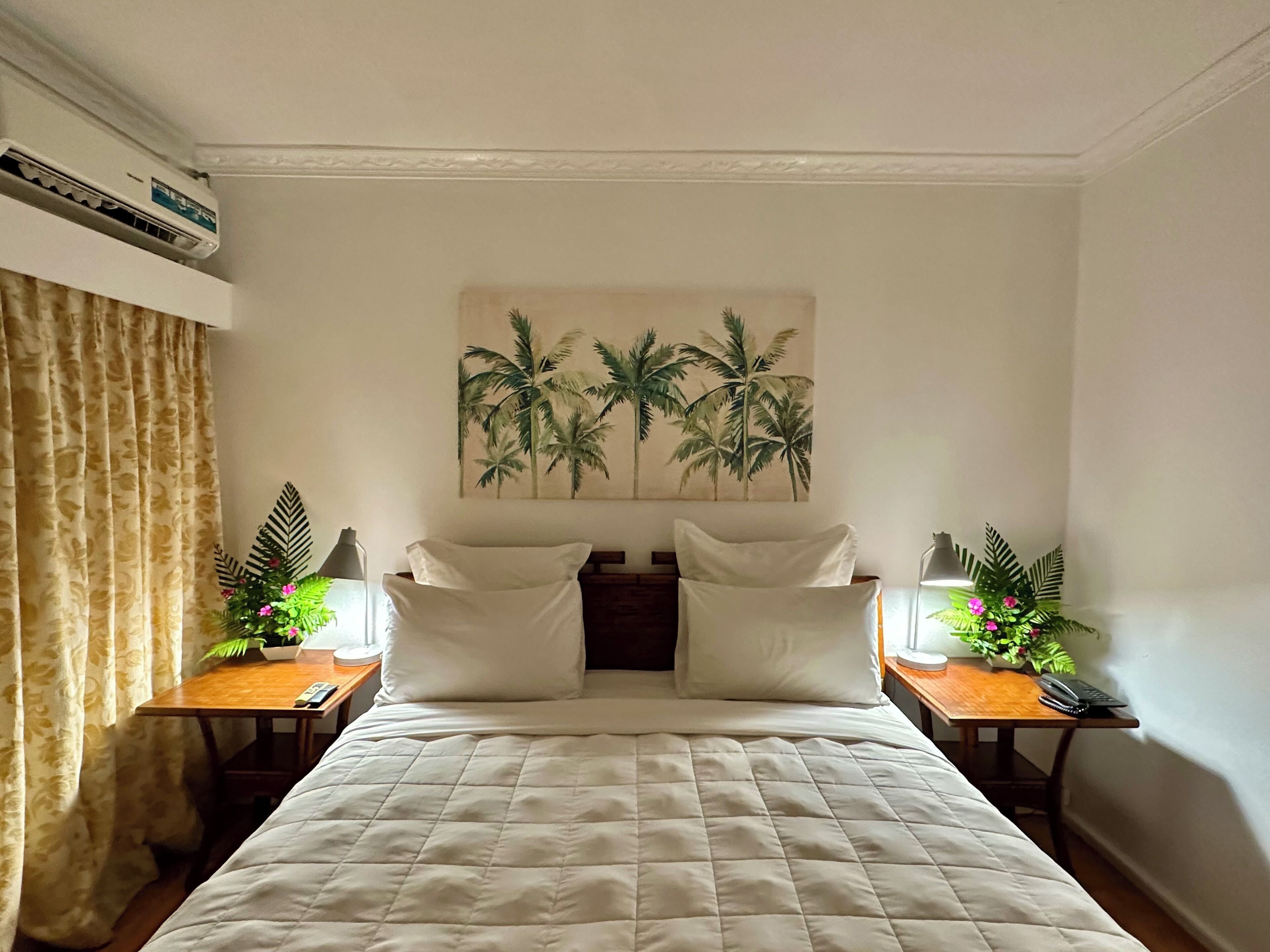 deluxe double room, balcony, ocean view | in-room safe, desk, laptop workspace, iron/ironing board
