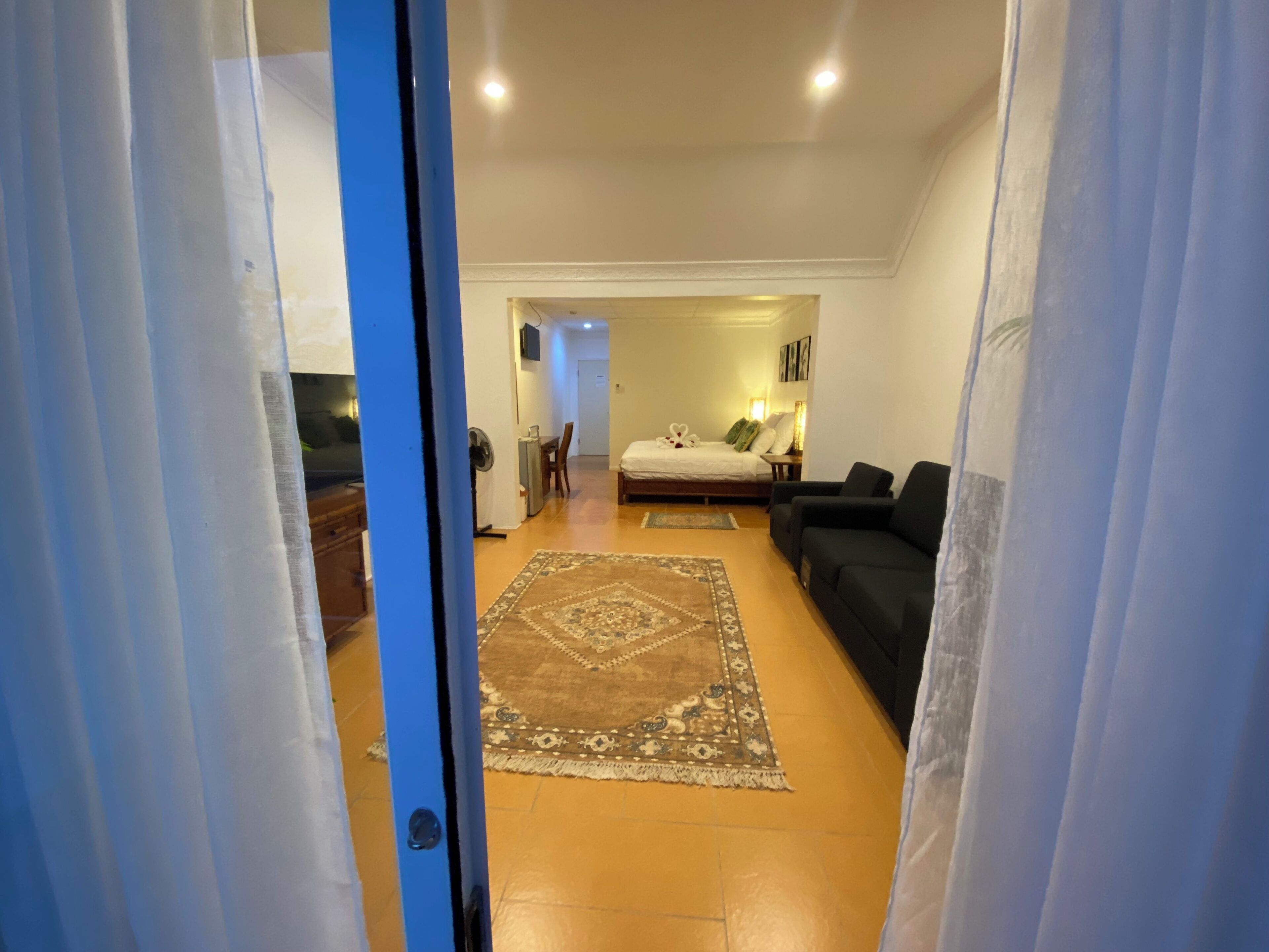 superior room | in-room safe, desk, laptop workspace, iron/ironing board