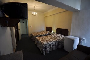 Minibar, bureau, fer et planche à repasser, lits bébé (gratuits)