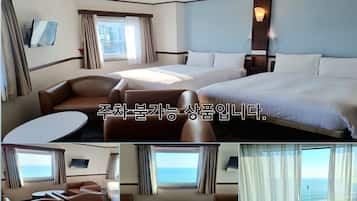 Deluxe-Zweibettzimmer, Nichtraucher, Meerblick (No parking allowed) | Daunenbettdecken, Zimmersafe, Verdunkelungsvorhänge, kostenloses WLAN