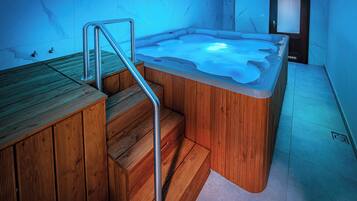 Sauna, bain Ă remous