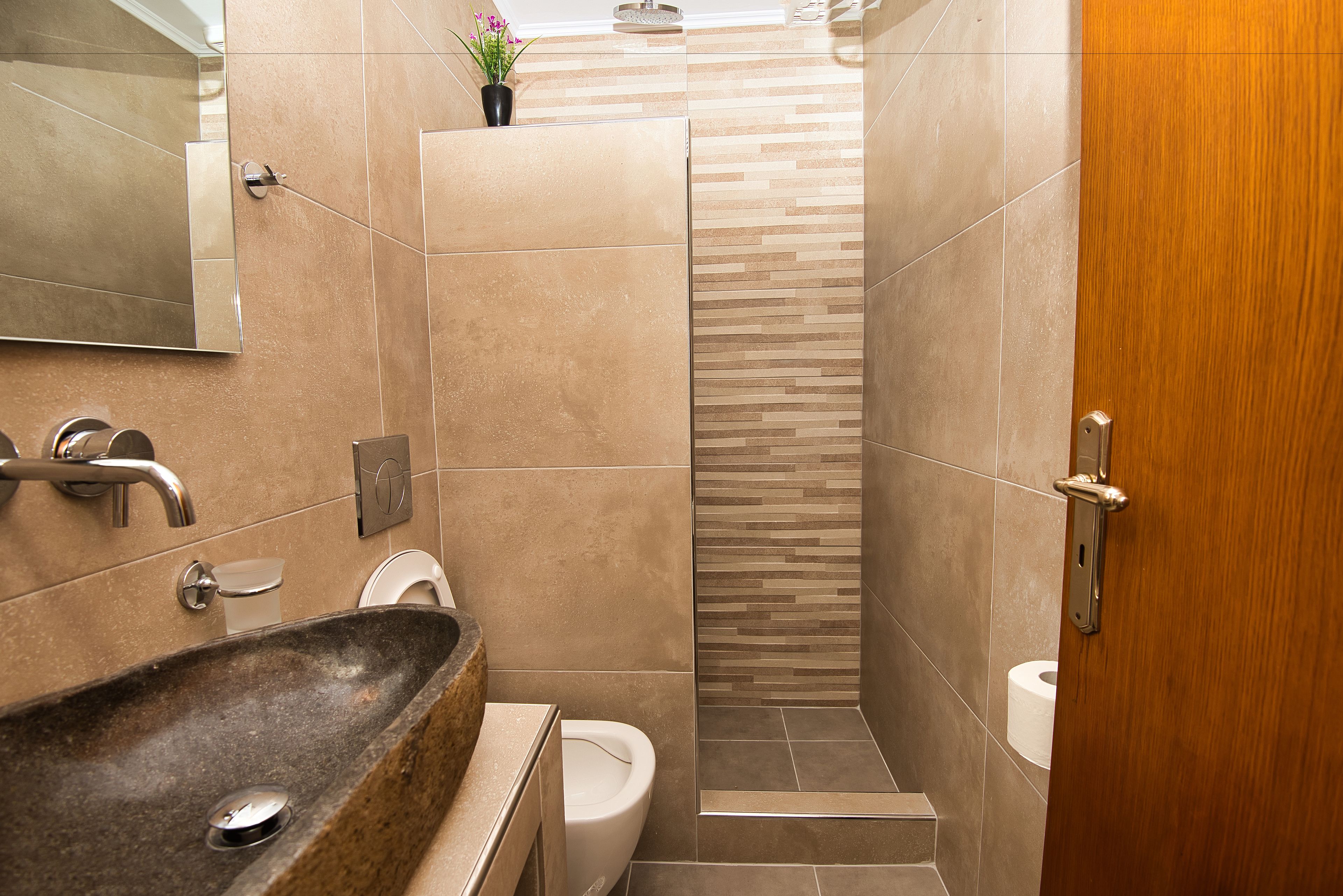 standard room, mountain view | bathroom | hair dryer, towels