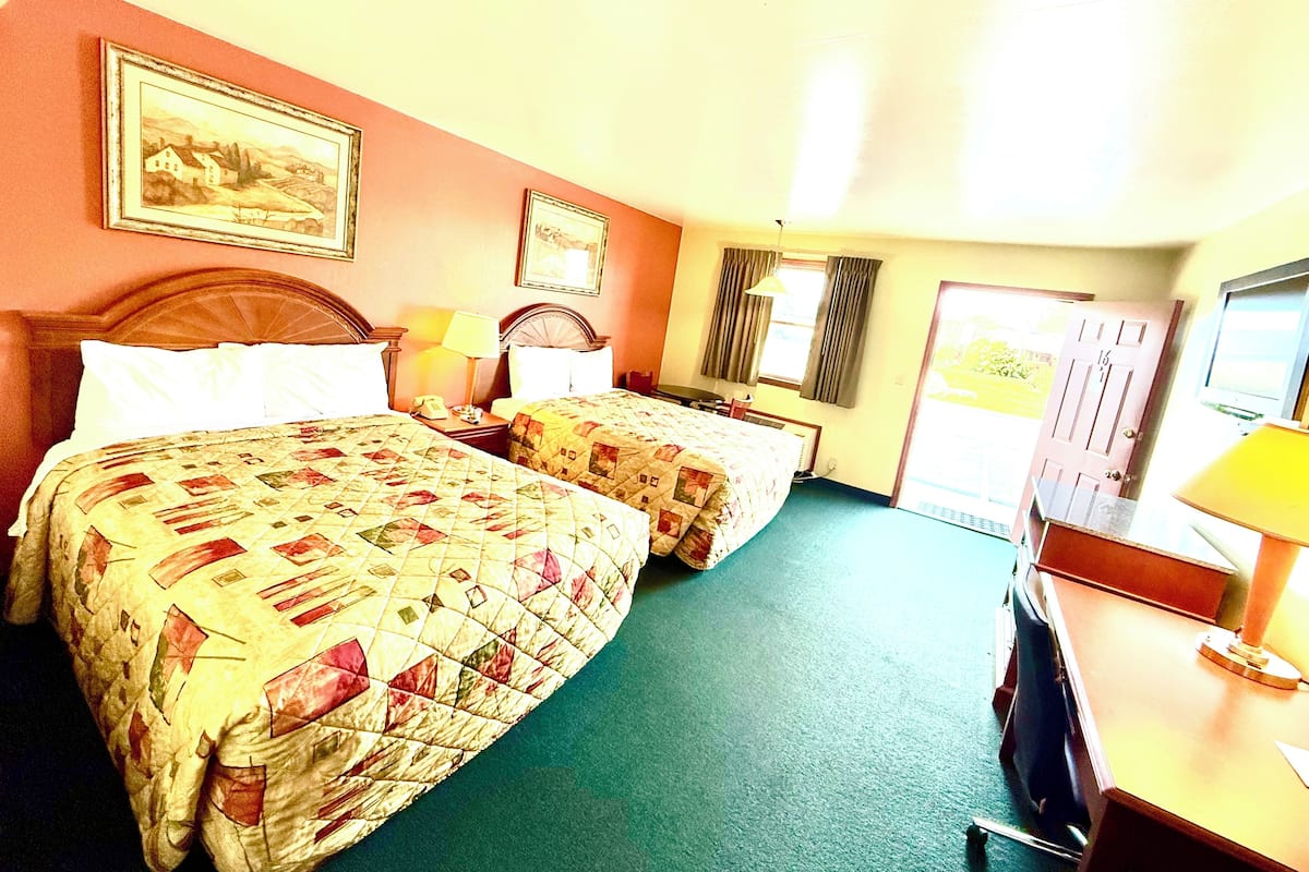 Standard Room, 2 Queen Beds | Desk, blackout drapes, soundproofing, iron/ironing board