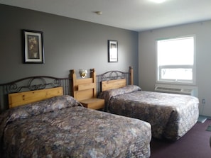 Desk, blackout curtains, free WiFi, bed sheets