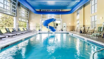 Indoor pool, open 8:00 AM to 11:00 PM, sun loungers