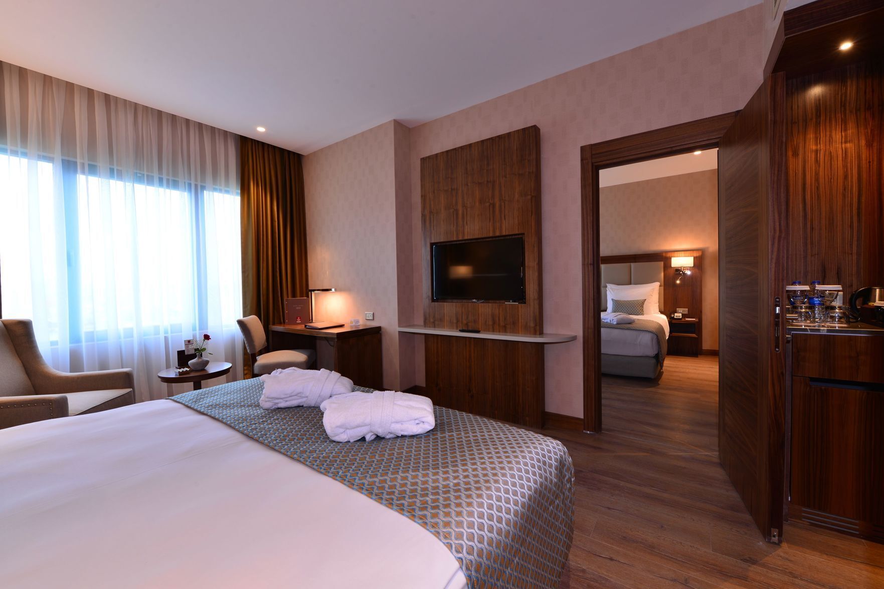 Premium bedding, minibar, in-room safe, desk
