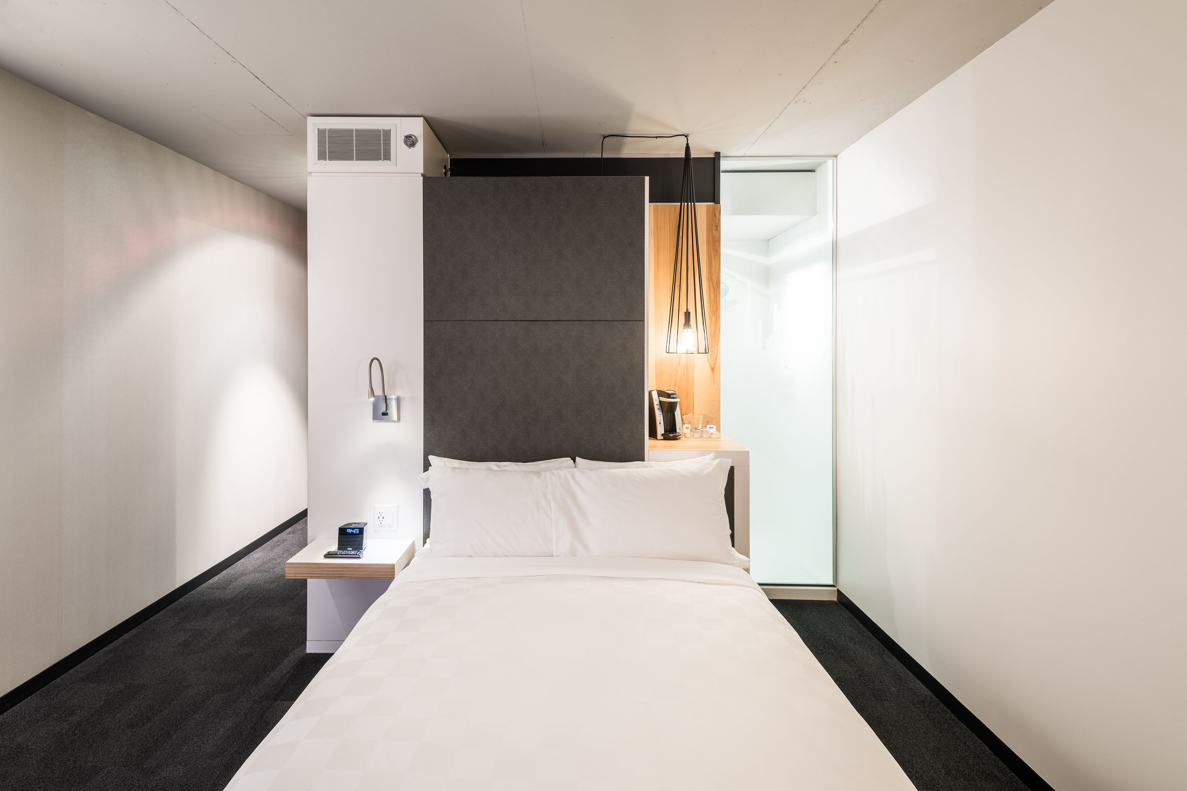 room with one bed | bathroom | shower, free toiletries, hair dryer, towels