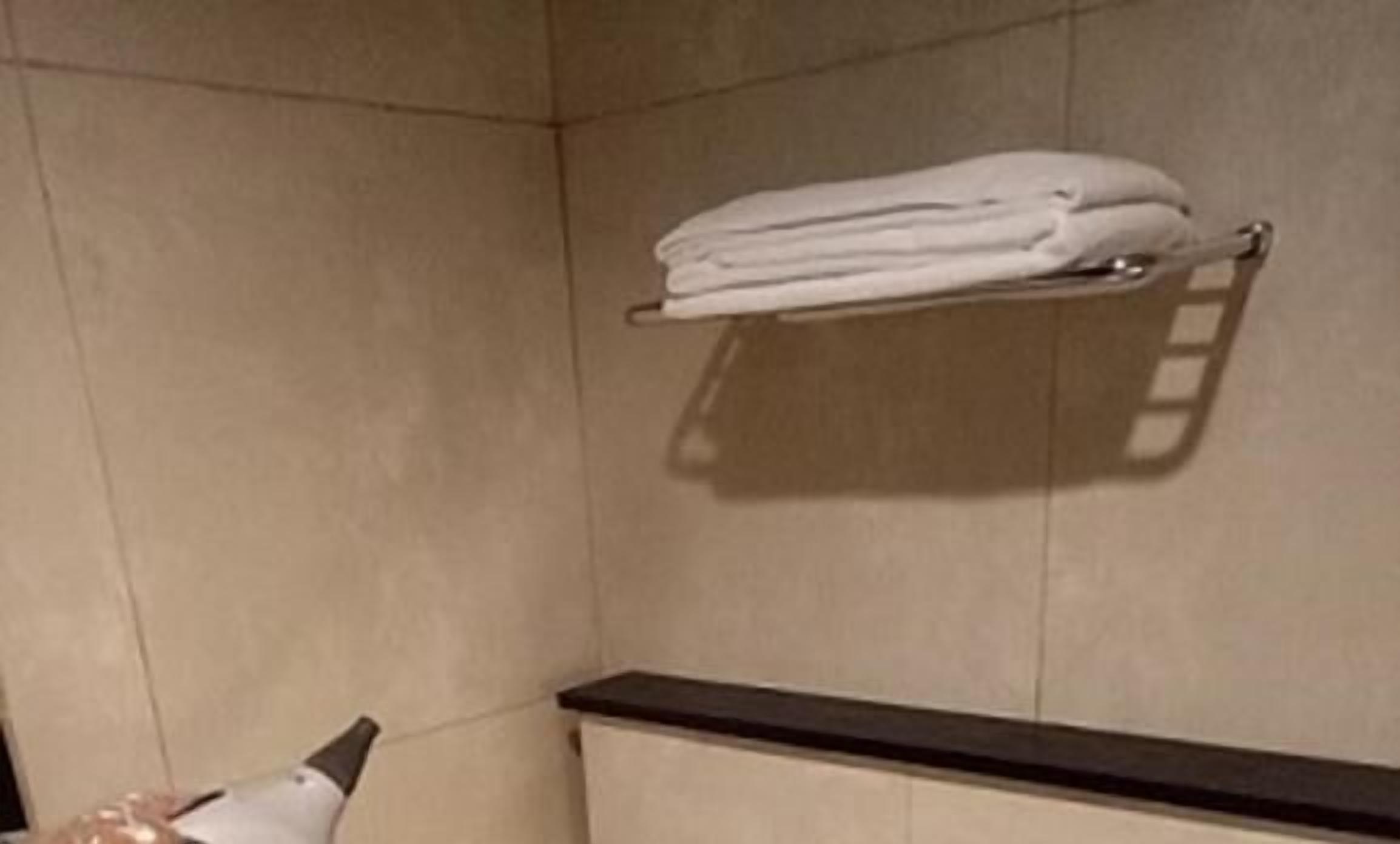 shower, free toiletries, slippers, towels