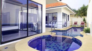 Superior 2-Bedroom Villa with Private Pool and Jacuzzi | In-room safe, desk, blackout curtains, iron/ironing board