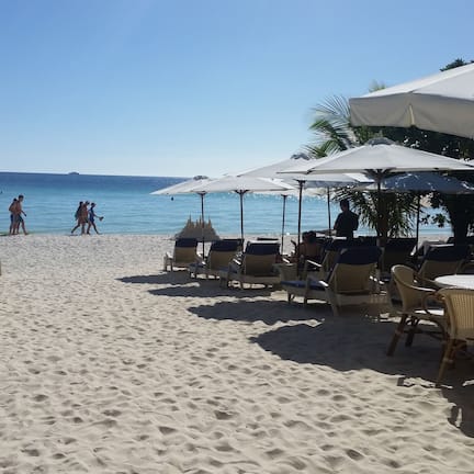 Private beach, white sand, scuba diving, windsurfing