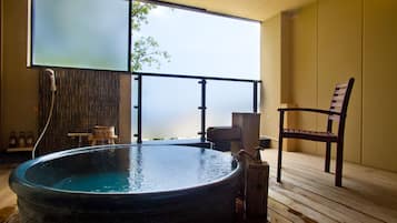 Semi Suite Twin Room with Private Outdoor Bath, Non Smoking, City View | Bathroom amenities | Hair dryer, bidet, towels