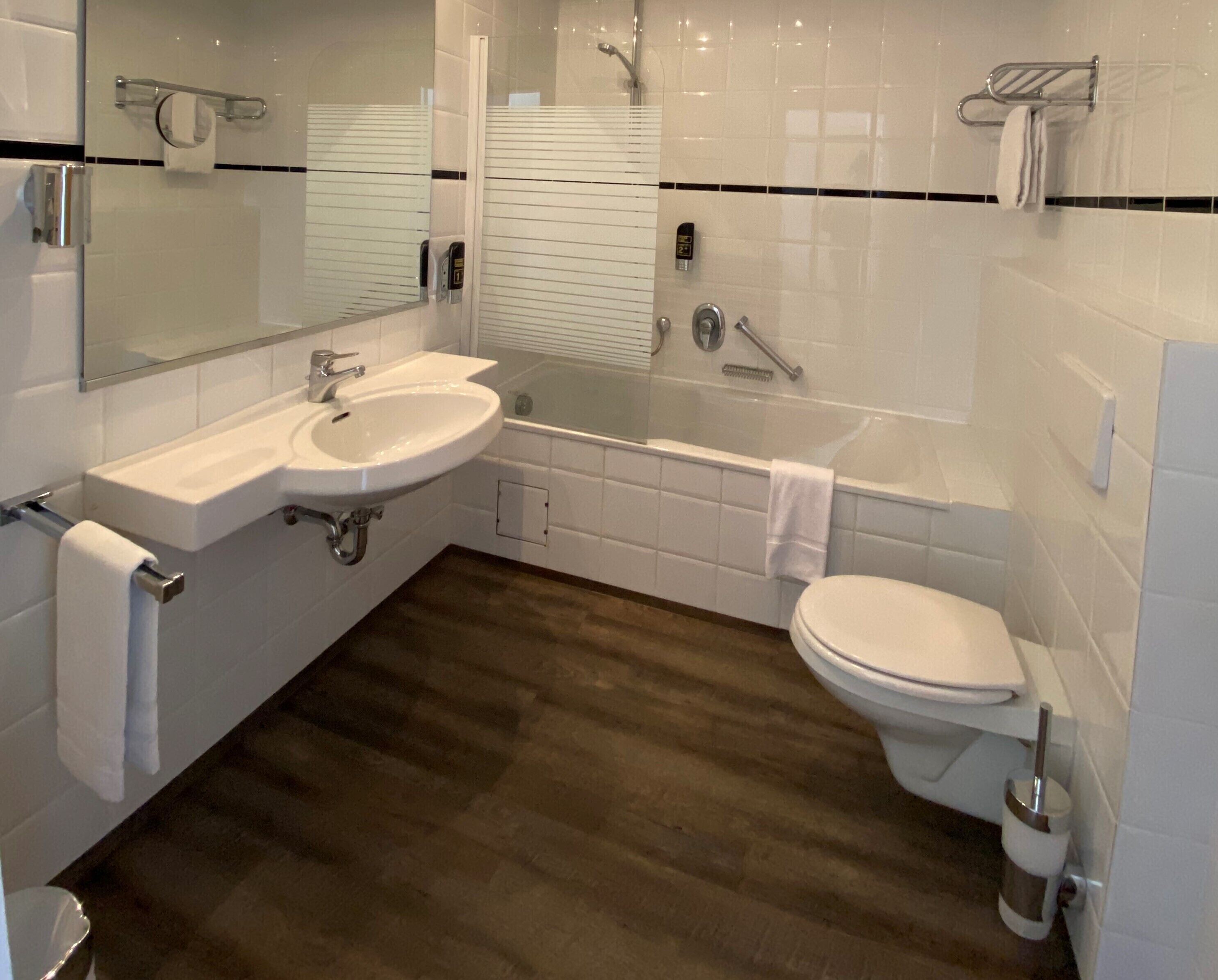 free toiletries, hair dryer, towels, soap