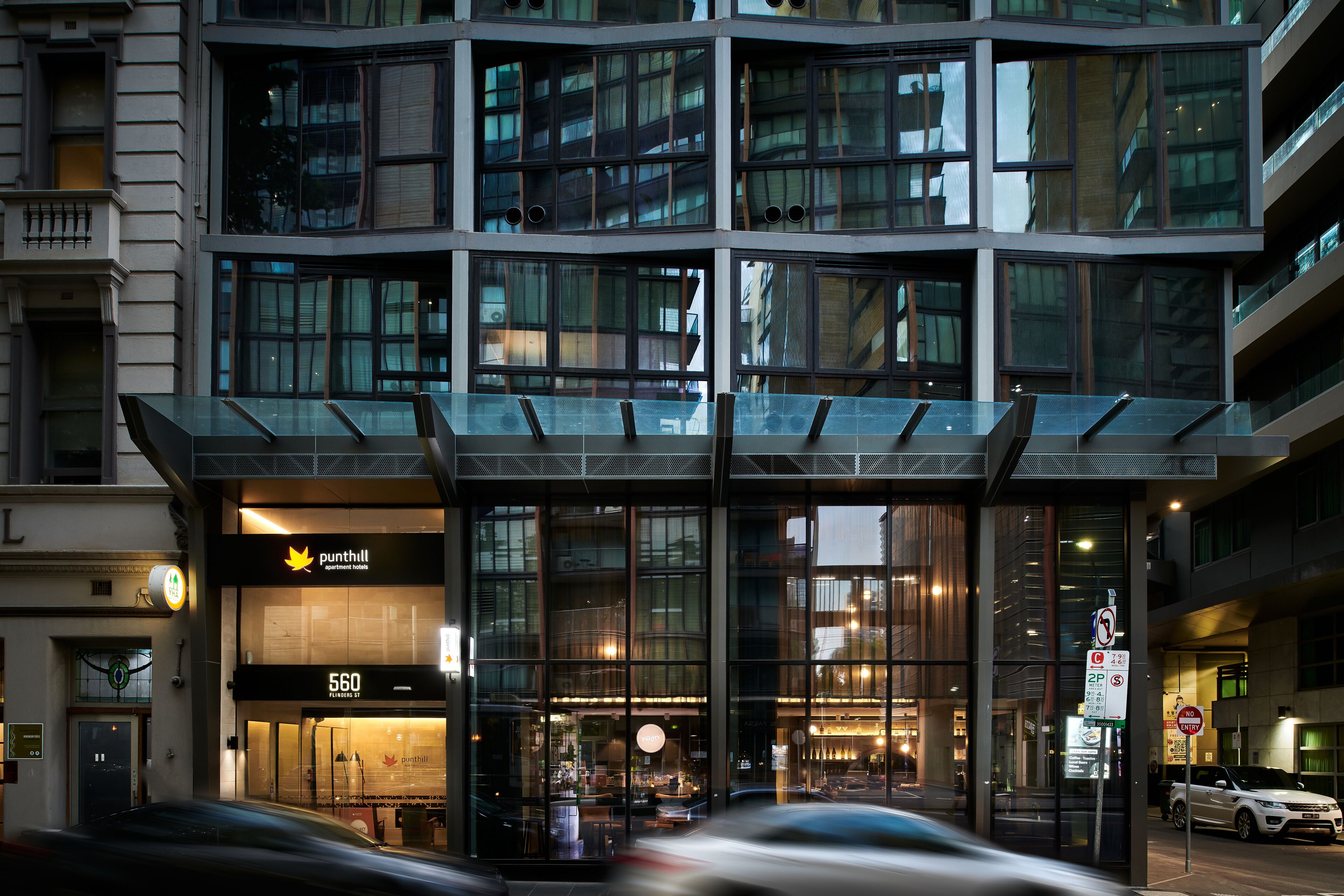 Front of property – evening/night