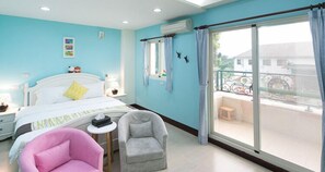 Habitación doble (Rosemary) | Edredón, decoración personalizada, camas extra y wifi gratis