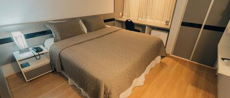 Minibar, individually furnished, desk, laptop workspace