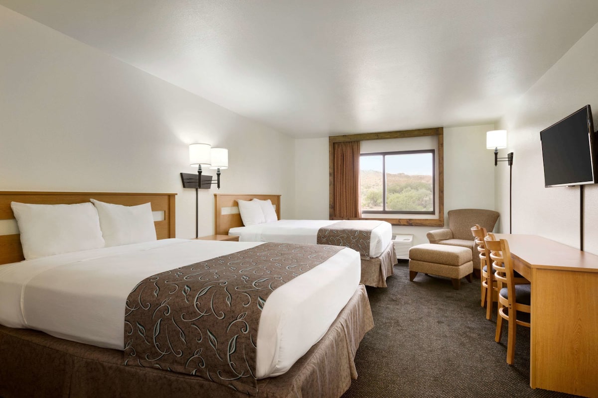 Room, 2 Queen Beds, Non Smoking | Desk, blackout curtains, iron/ironing board, free cots/infant beds