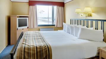 In-room safe, desk, laptop workspace, blackout drapes