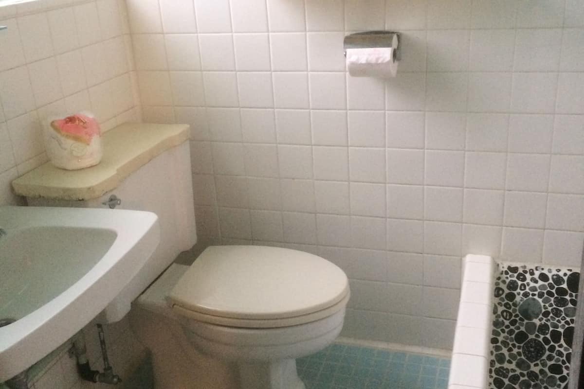 economy room | bathroom | free toiletries, slippers, towels