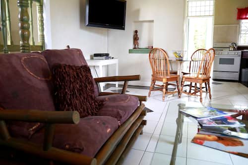 Apartment, 1 King-Bett, Küche, Executive-Etage | Wohnbereich | 50-Zoll-Flachbildfernseher mit Kabelempfang, Fernseher, DVD-Player