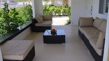 Family Villa, 3 Bedrooms, Partial Ocean View, Ground Floor | Terrace/patio