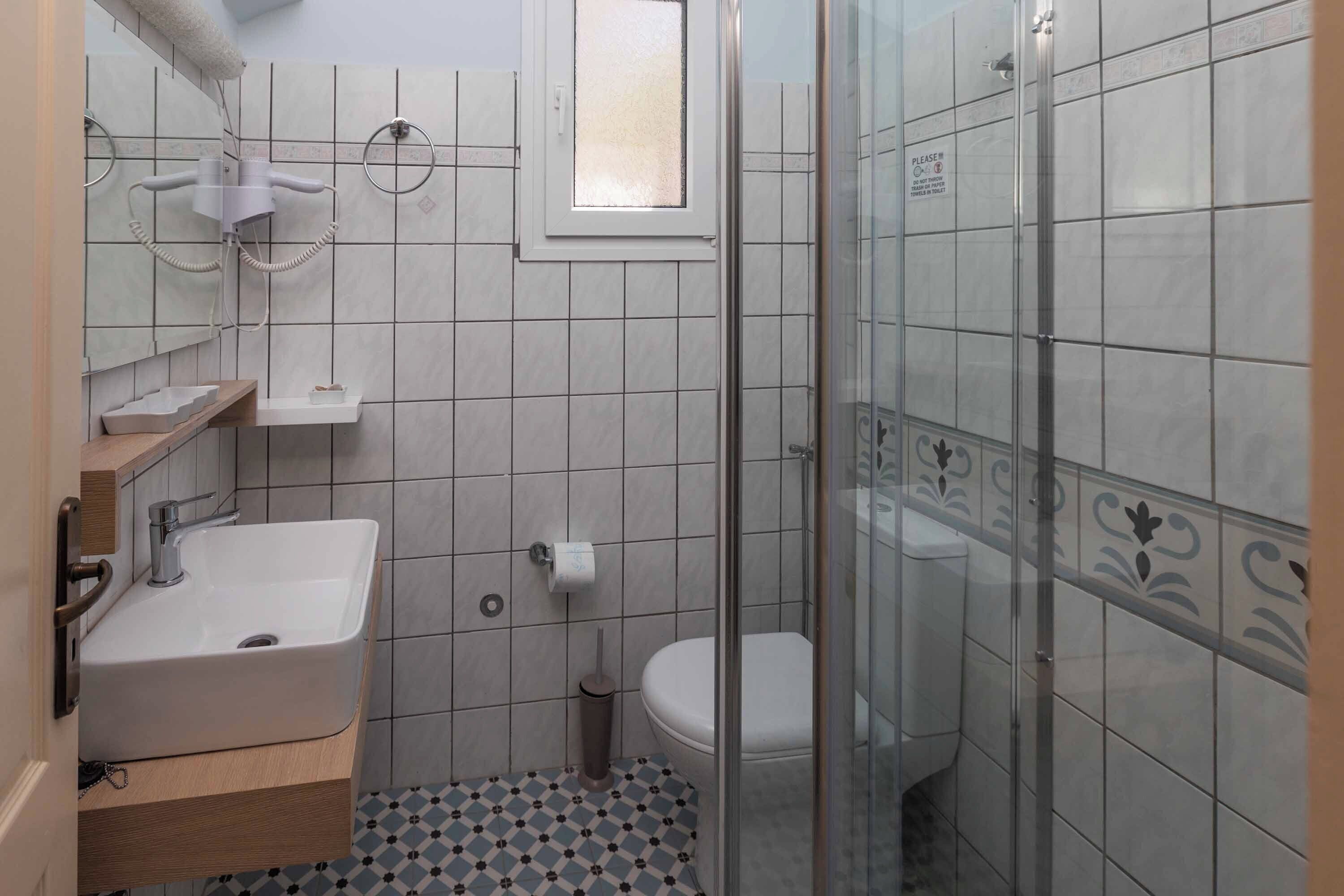 Free toiletries, hair dryer, towels