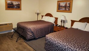 Room, 2 Double Beds, Non Smoking | Desk, blackout curtains, iron/ironing board, rollaway beds