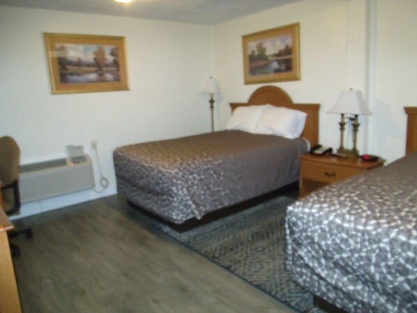 Room, 2 Double Beds, Non Smoking | Desk, blackout curtains, iron/ironing board, rollaway beds