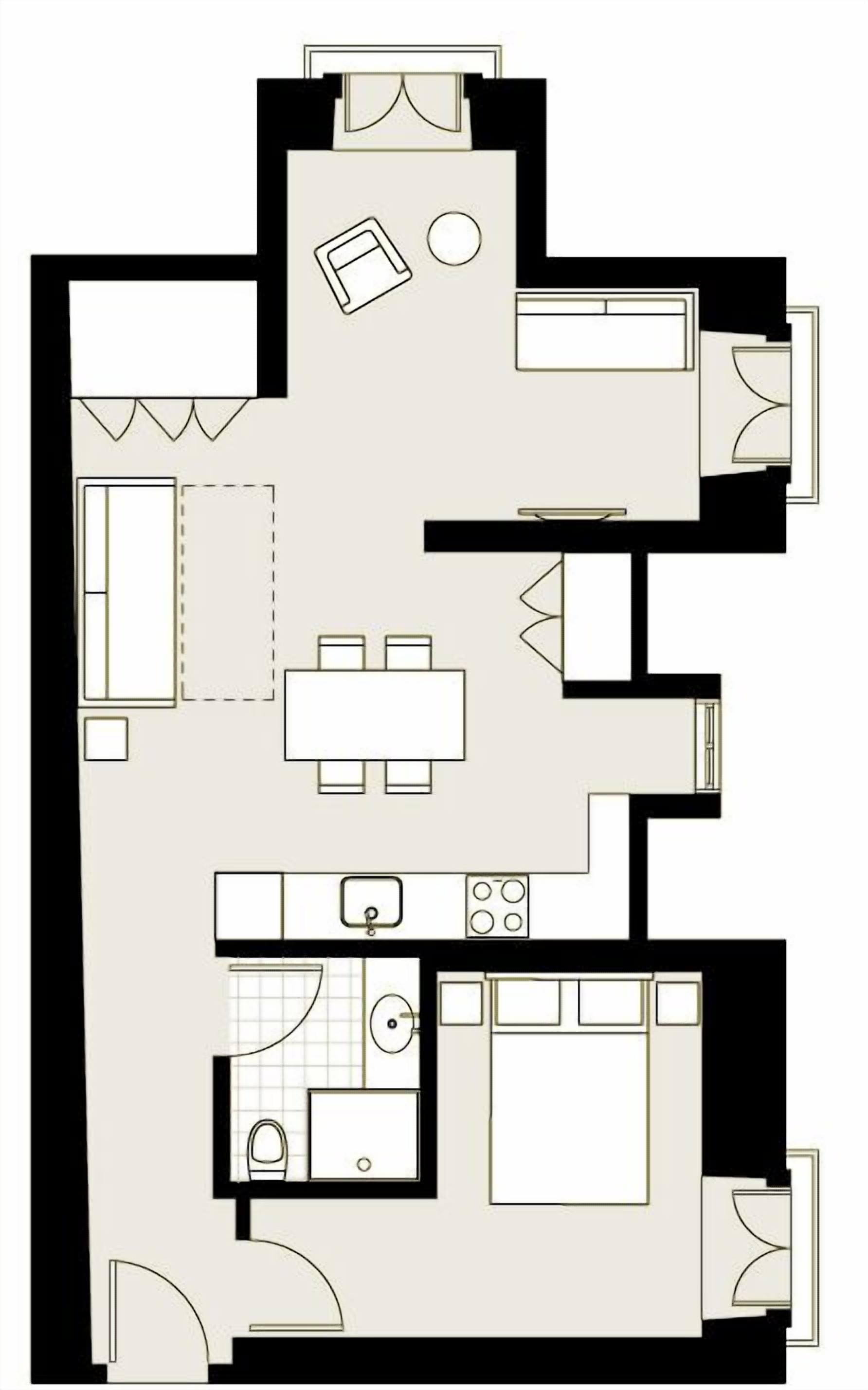 One Bedroom Apartment | Floor plan