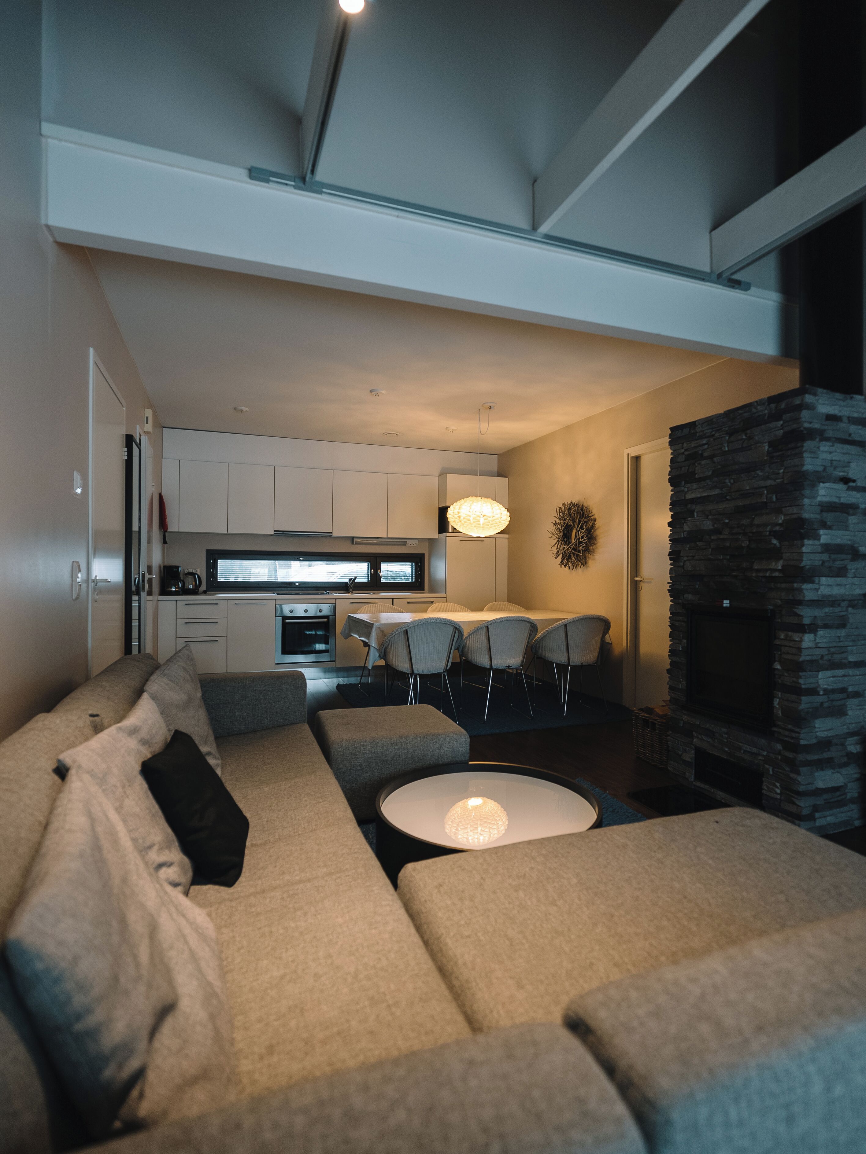 Chalet, 2 makuuhuonetta, sauna | Ruokailu omassa huoneessa