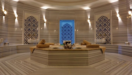 Sauna, steam room, Turkish bath, body treatments, deep-tissue massages